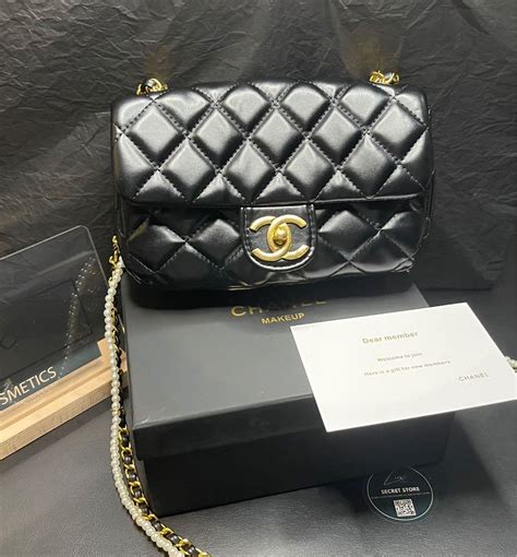 chanel bag travel makeup|Chanel makeup bag vip gift.